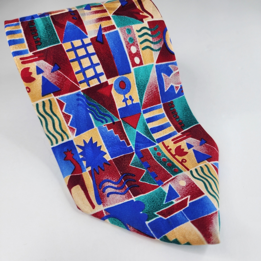 OPTICA Multi-color Silk Tie.
